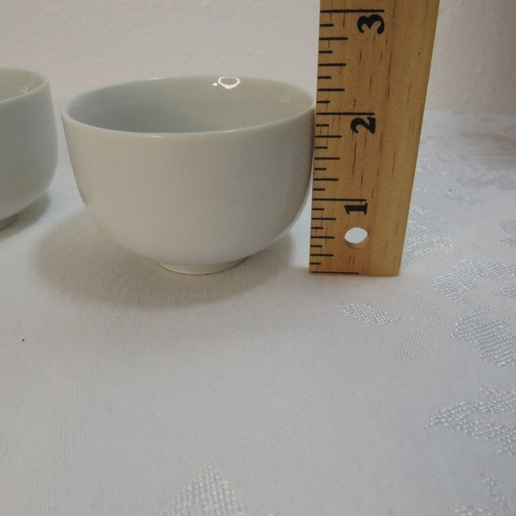 Lot of 3 Vintage Chinese Porcelain White Tea Cups - Picture 3 of 8